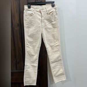 Mother high wasted rascal ankle Frey chalk it up size 28